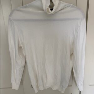Ralph Lauren Black Label White Turtleneck Sweater - Classic Lightweight Knit